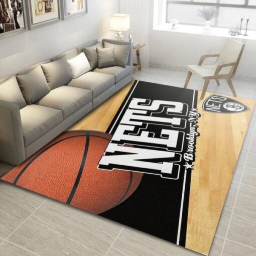 Brooklyn Nets Nba Rug Home Decor - Custom Size And Printing