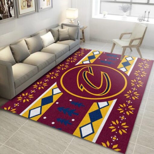 Cleveland Cavaliers Christmas Nba Living Room Carpet - Custom Size And Printing