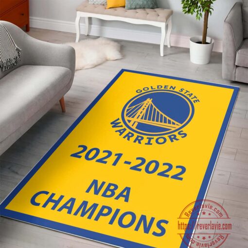 Golden State Warriors 2022 Nba Champions Rug Carpet - Custom Size And Printing
