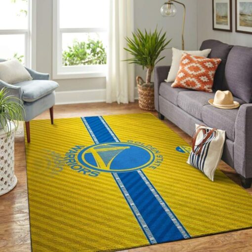 Golden State Warriors Living Room Area Rug - Custom Size And Printing