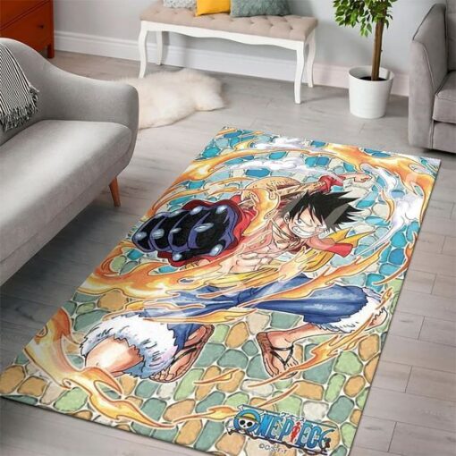 Fluffy Rug For Living Roomluffy One Piece Anime Movies Rug For Bedroom Aesthetic - Custom Size And Printing