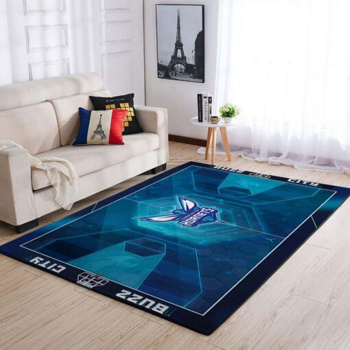 Charlotte Hornets Area Rug - Living Room Carpet - Custom Size And Printing