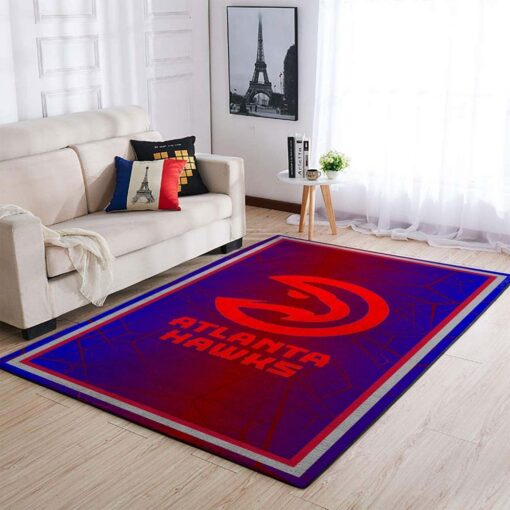 Atlanta Hawks Area Rug - Living Room Carpet3 Local Brands Floor - Custom Size And Printing