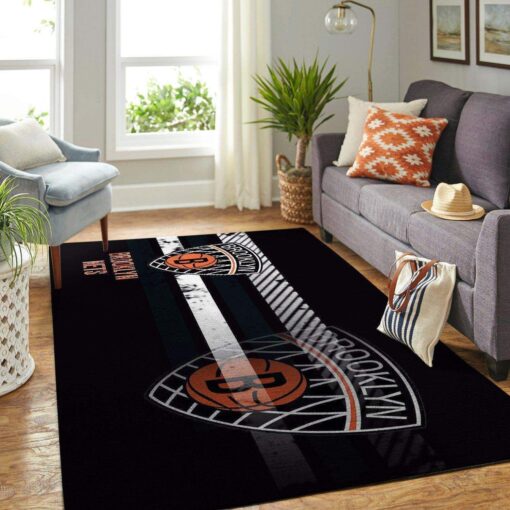 Brooklyn Nets Living Room Area Rug - Custom Size And Printing