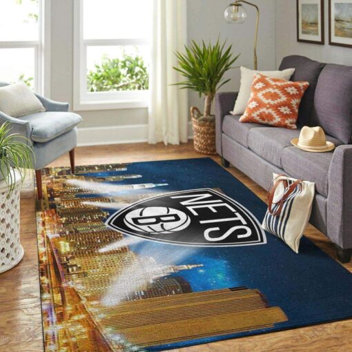 Brooklyn Nets Living Room Area Rug - Custom Size And Printing