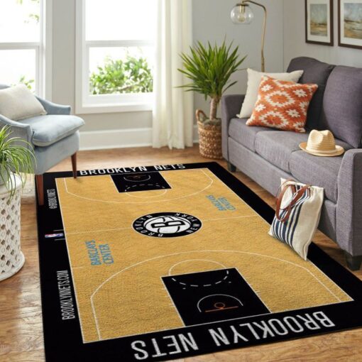 Brooklyn Nets Living Room Area Rug - Custom Size And Printing