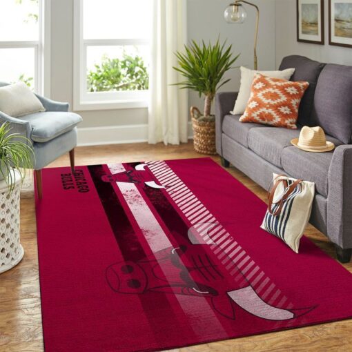 Chicago Bulls Living Room Area Rug - Custom Size And Printing