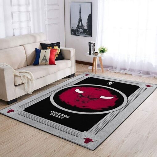 Chicago Bulls Living Room Area Rug - Custom Size And Printing