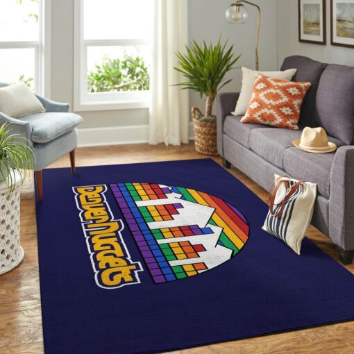 Denver Nuggets Living Room Area Rug - Custom Size And Printing