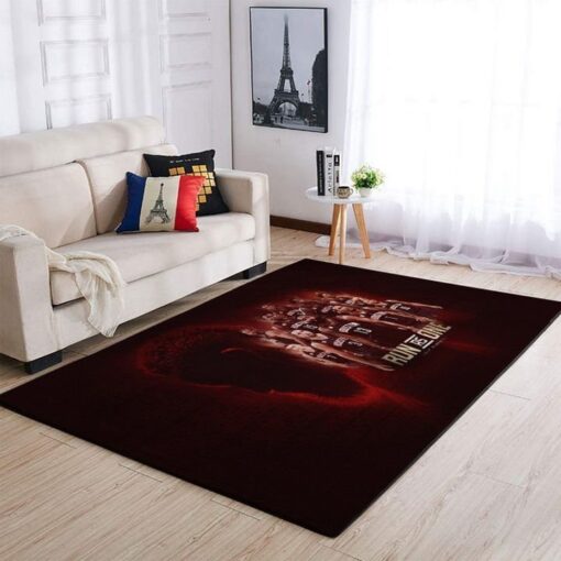 Houston Rockets Living Room Area Rug - Custom Size And Printing