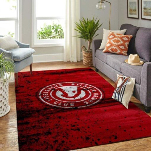 Atlanta Hawks Area Rug Nba Basketball Team Logo Carpet Living Room - Custom Size And Printing