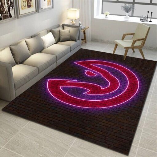 Atlanta Hawks Chargers Area Rug Nba Living Room - Custom Size And Printing