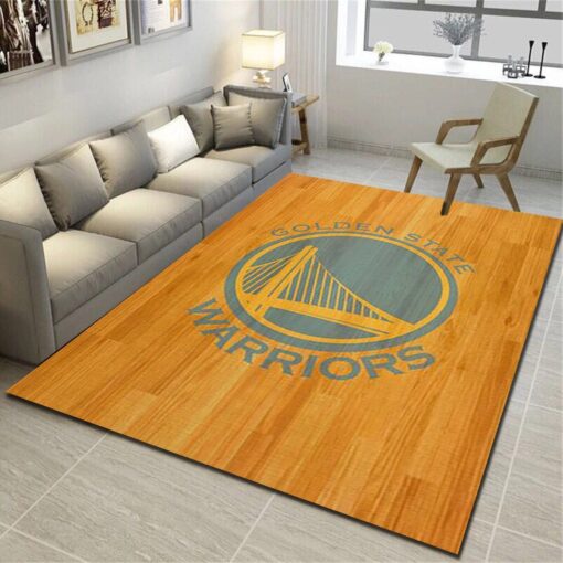 Golden State Warriors Area Rugs, Basketball Team Living Room Bedroom Carpet - Custom Size And Printing