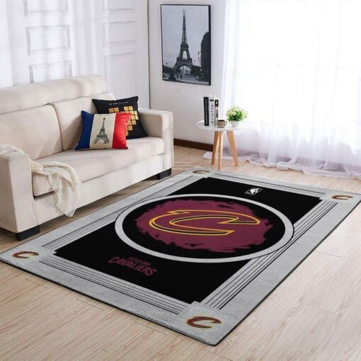 Cleveland Cavaliers Area Rug Nba Basketball Team Logo Carpet Living Room Rug - Custom Size And Printing