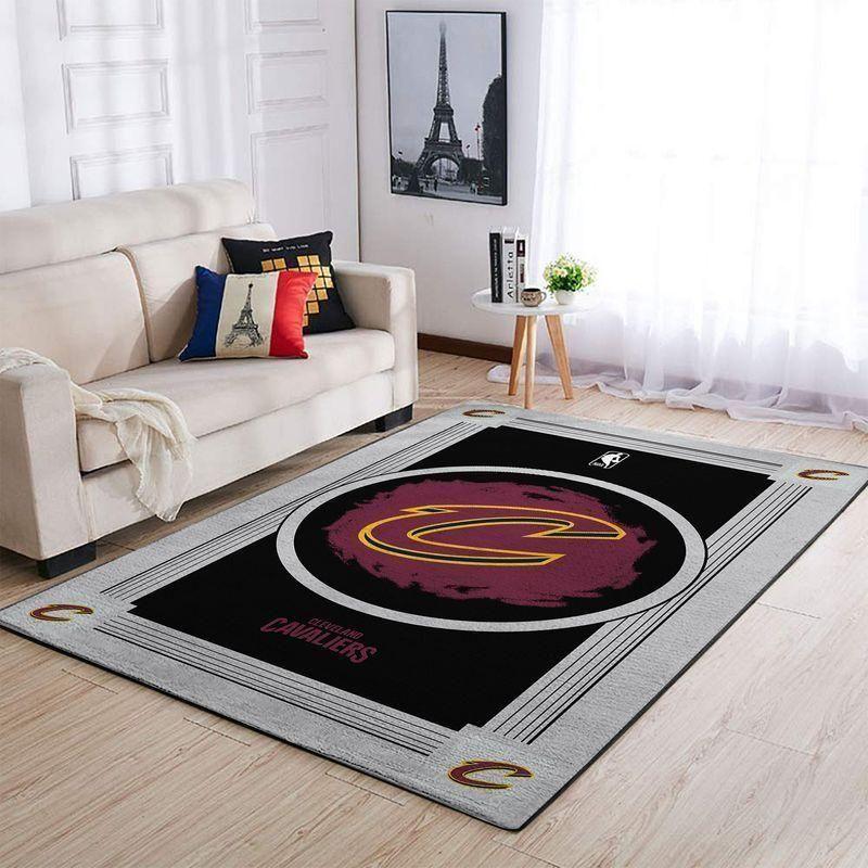 Cleveland Cavaliers Court Area Rug Nba Basketball Team Logo Carpet Living  Room Rug - Custom Size And Printing