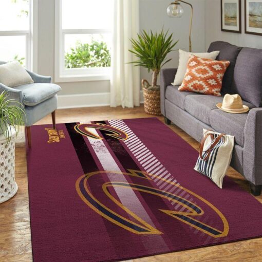 Cleveland Cavaliers Area Rug Nba Basketball Team Logo Carpet Living Room Rug - Custom Size And Printing