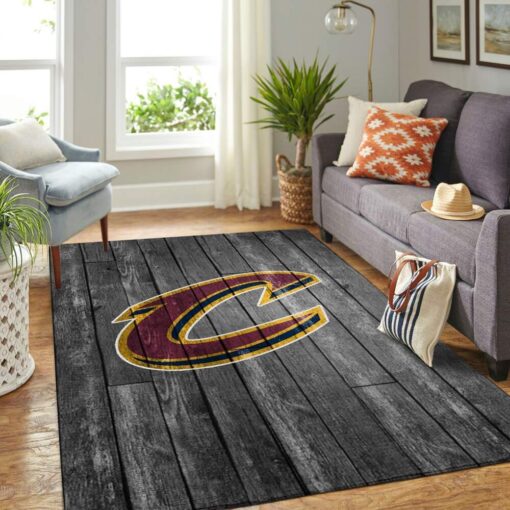 Cleveland Cavaliers Nba Area Rug - Basketball Living Room Carpet - Custom Size And Printing