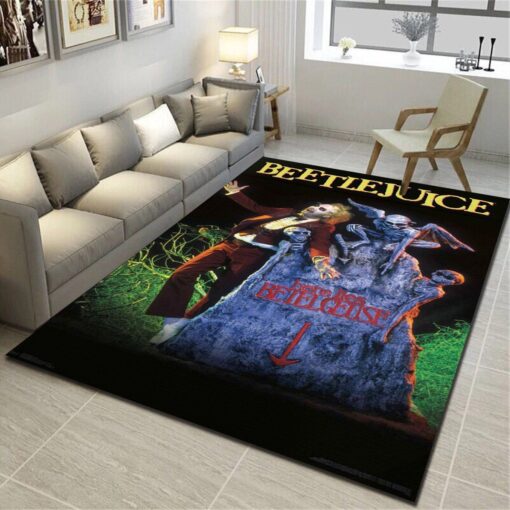 Beetlejuice Grave Area Rugs, Living Room Bedroom Carpet - Custom Size And Printing