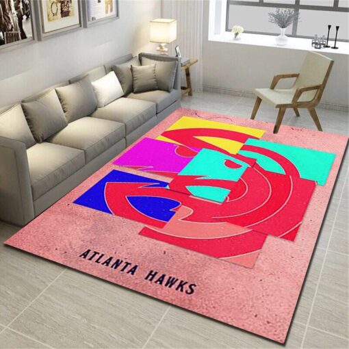 Atlanta Hawks Rug - Basketball Team Living Room Bedroom Carpet - Custom Size And Printing