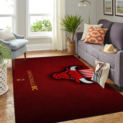 Chicago Bulls Area Rug Basketball Floor Decor - Custom Size And Printing