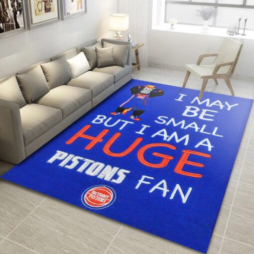 Detroit Pistons Fan Area Rug Nba Rug Room Decor - Custom Size And Printing