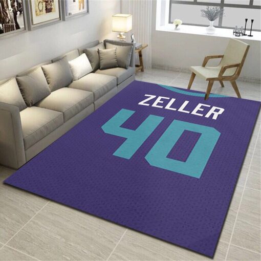 Charlotte Hornets Area Rug - Basketball Team Living Room Carpet - Custom Size And Printing