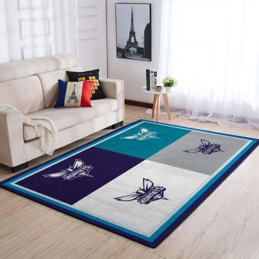 Charlotte Hornets Area Rug - Living Room Carpet - Custom Size And Printing