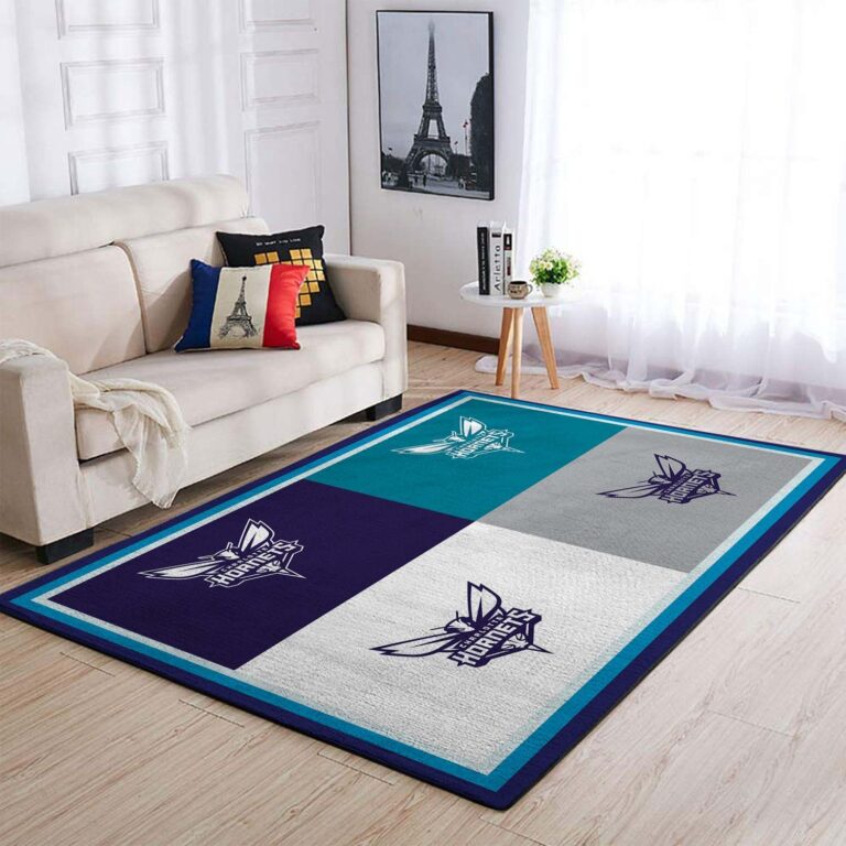Charlotte Hornets Area Rug – Living Room Carpet – Custom Size And Printing