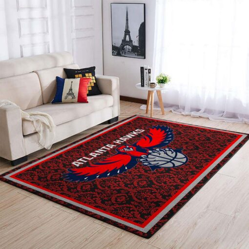 Atlanta Hawks Area Rug - Living Room Carpet - Custom Size And Printing