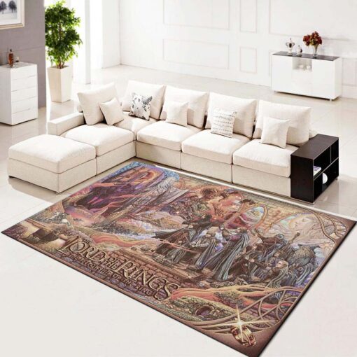 Lord Of The Rings Fight Living Room Carpet Kitchen Area Rug - Custom Size And Printing