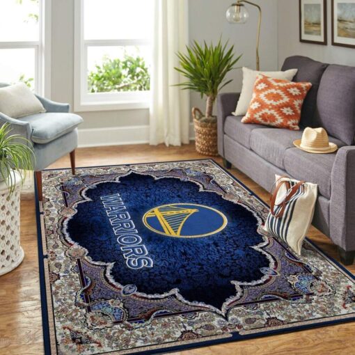 Golden State Warriors Area Rug Nba Basketball Team Logo Carpet Living Room Rug - Custom Size And Printing