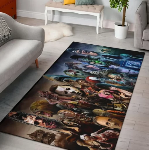 Horror Movie Legends Area Rug - Horror Movie Legends Carpet, Horror Movie Legends - Custom Size And Printing