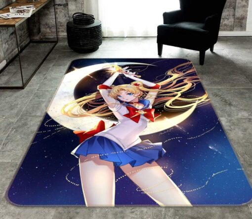 Sailor Moon Anime 10 Area Rug - Living Room - Custom Size And Printing