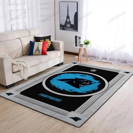 Carolina Panthers NFL Logo Style Rug Room - Custom Size And Printing