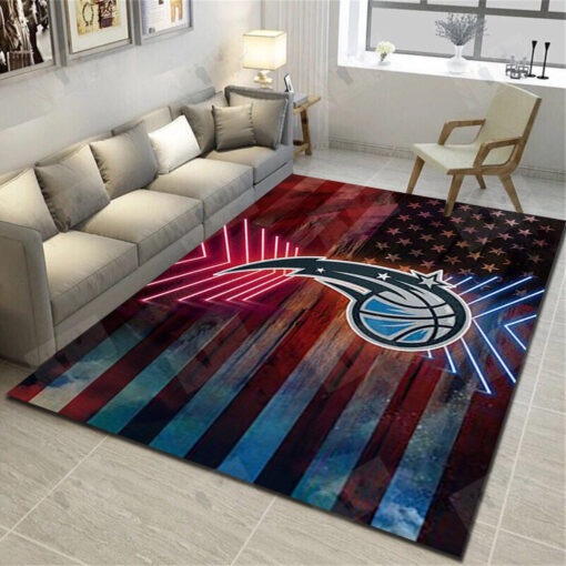 Orlando Magic Area Rugs, Basketball Team Living Room Bedroom Carpet, Sports Floor Mat Home Decor - Custom Size And Printing