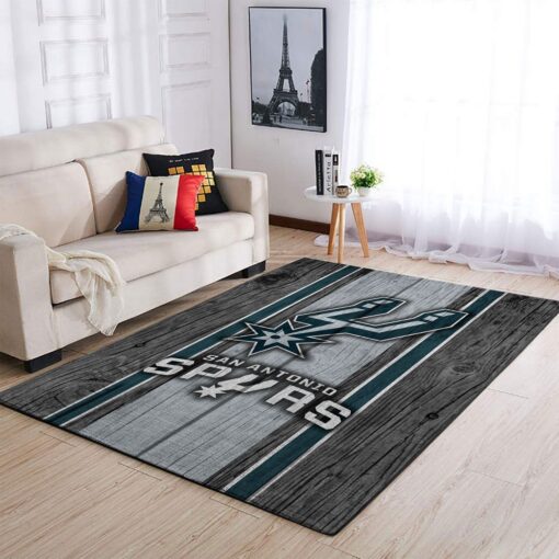 San Antonio Spurs Nba Team Logo Area Rug - Custom Size And Printing