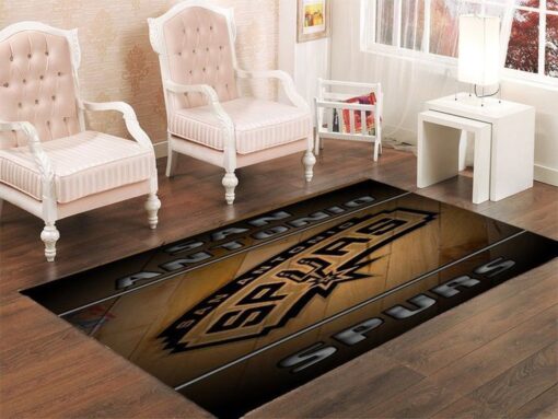 San Antonio Spurs Living Room Area Rug - Custom Size And Printing