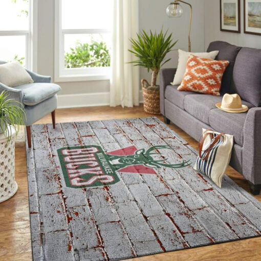 Milwaukee Bucks Living Room Area Rug - Custom Size And Printing