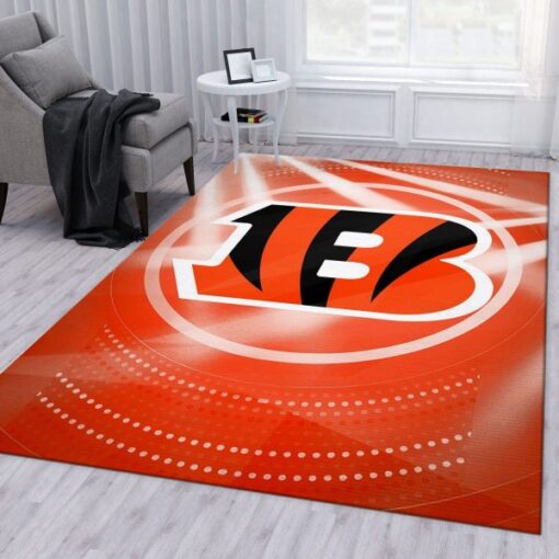 Cincinnati Bengals Nfl Area Rug For Christmas Bedroom Rug Floor Decor Home Decor - Custom Size And Printing