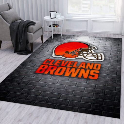 Cleveland Browns Nfl Rug Living Room Rug Home Decor Floor Decor - Custom Size And Printing