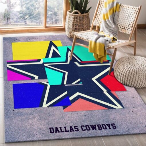 Dallas Cowboys Nfl Rug Living Room Rug Family Gift Us Decor - Custom Size And Printing