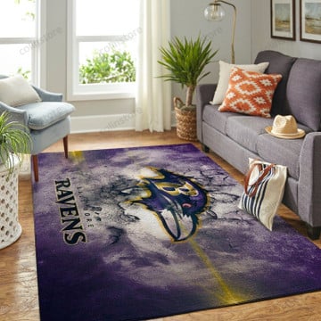 Baltimore Ravens Football Rug