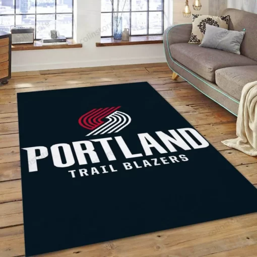Portland Trail Blazers Logo Nba Area Rug Home Decor - Custom Size And Printing