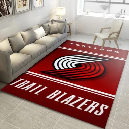 Portland Trail Blazers Nba Living Room Carpet Area Rug Home Decor - Custom Size And Printing