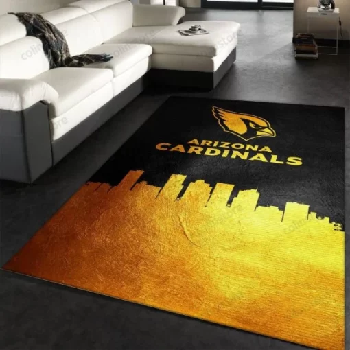 Arizona Cardinals Logo NFL Gifts Living Room Carpet Area Rug - Custom Size And Printing