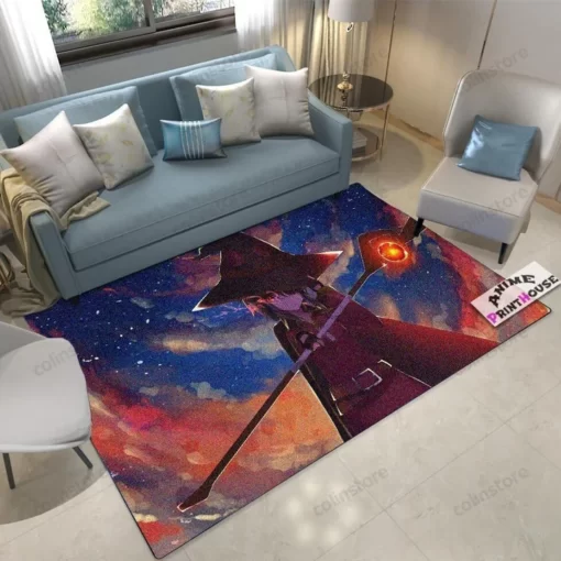 Konosuba Area Rug - Megumin Arch Wizard Anime Living Room Carpet - Custom Size And Printing