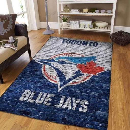 Toronto Blue Jays Living Room Area Rug - Custom Size And Printing