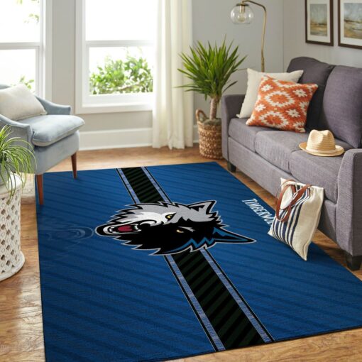 Minnesota Timberwolves Living Room Area Rug - Custom Size And Printing