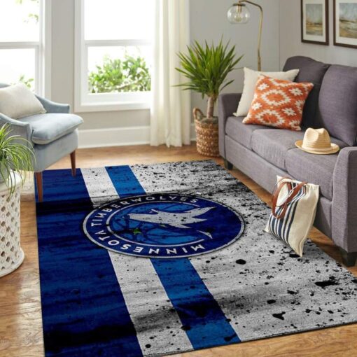 Minnesota Timberwolves Living Room Area Rug - Custom Size And Printing
