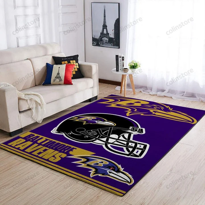 Baltimore Ravens Football Rug